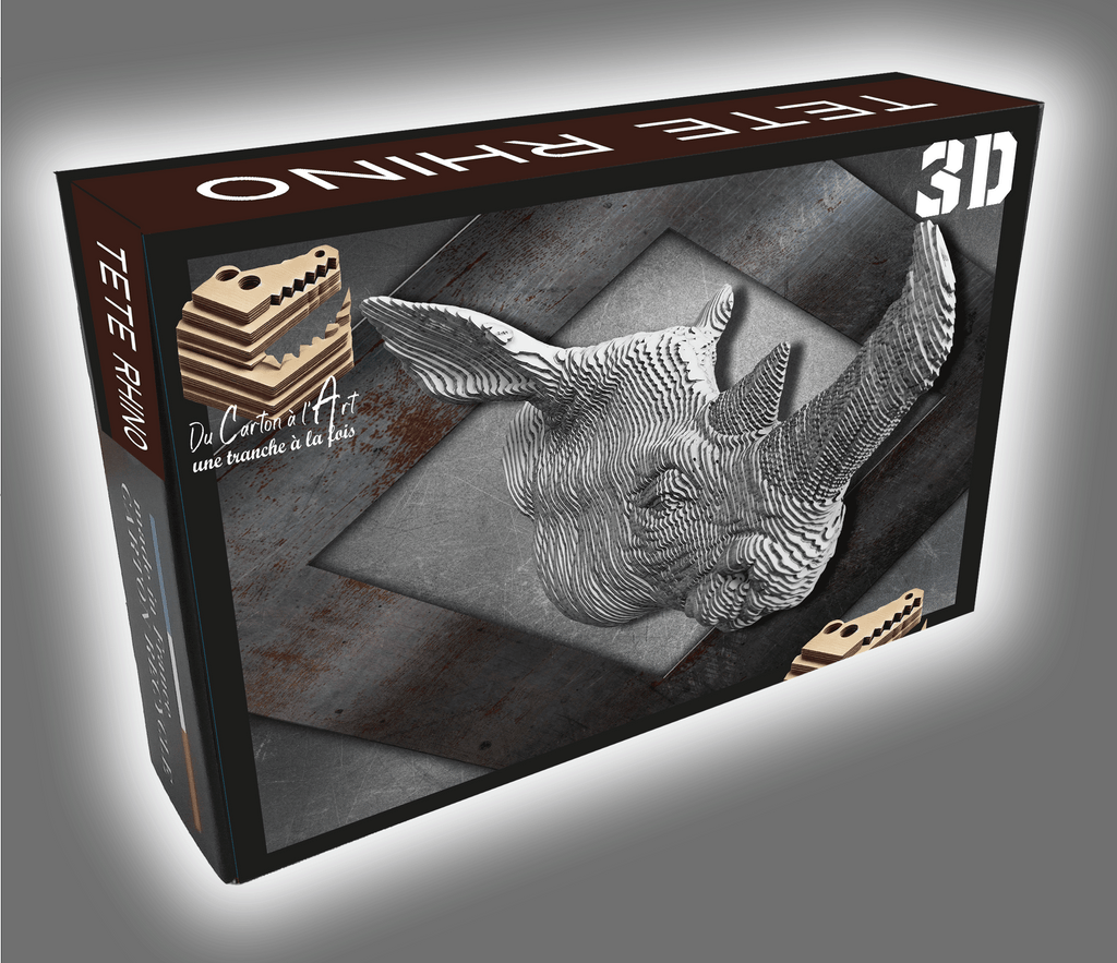 Tête de Rhinocéros CART vue de profil