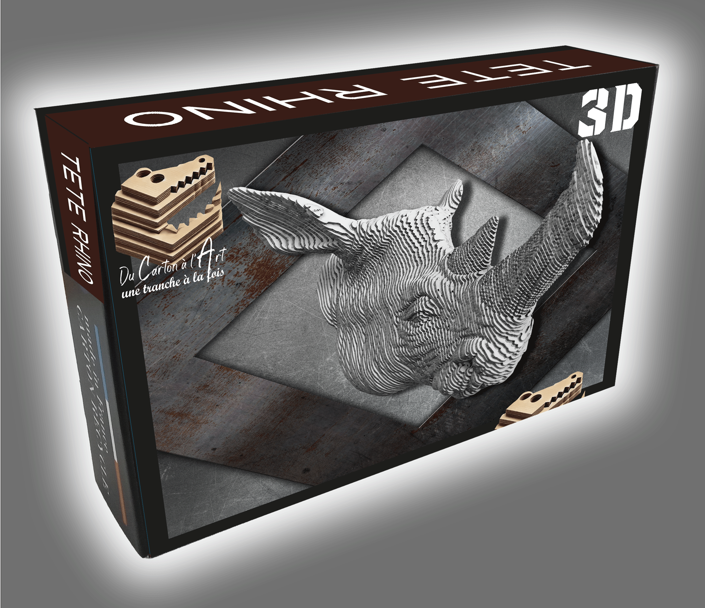 Tête de Rhinocéros CART vue de profil