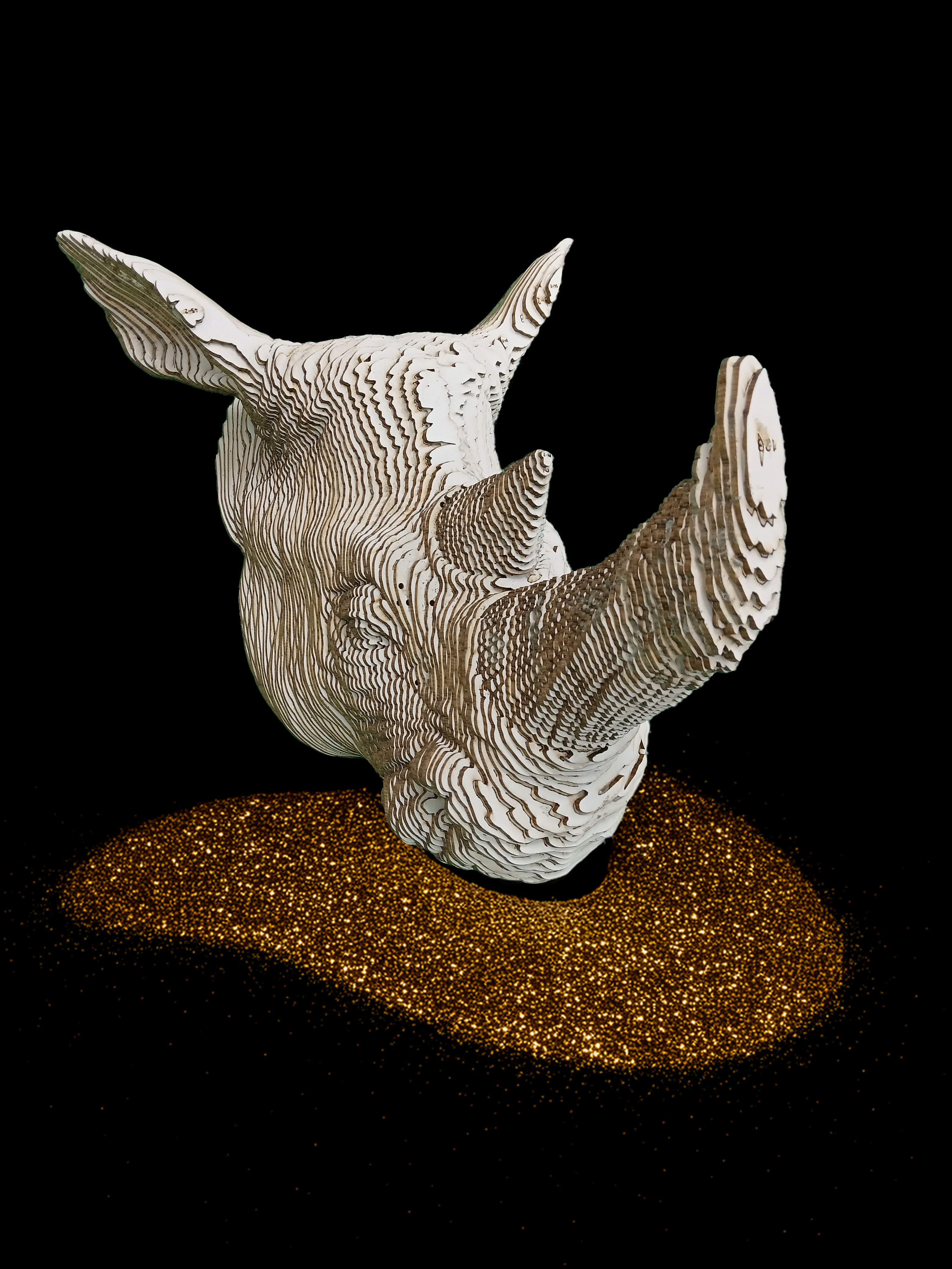 Détail des facettes de la Tête de Rhinocéros CART